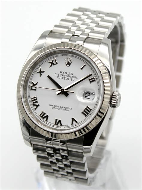 36mm steel white gold datejust rolex|Rolex Datejust 36 gold price.